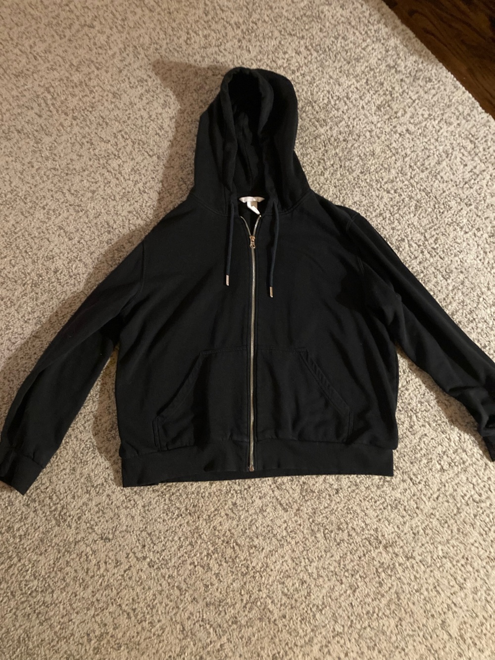 H&M Black Full-Zip Hoodie